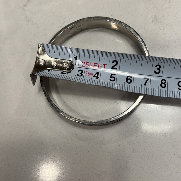 C. Wonder Logo Bangle in blue & silver w/ enamel/metal finish - Picture 4 of 5